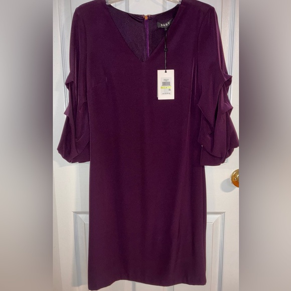 DKNY Elegant Purple Women's Dress - Picture 5 of 6